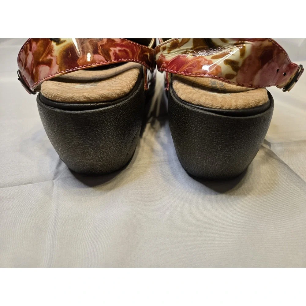 Rocky4 EurSole Slingback Patent Leather Clog Shoe Renaissance Rose Size 39/8-8.5 - Picture 5 of 9